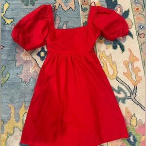 Wayf Puff Sleeve Mini Dress